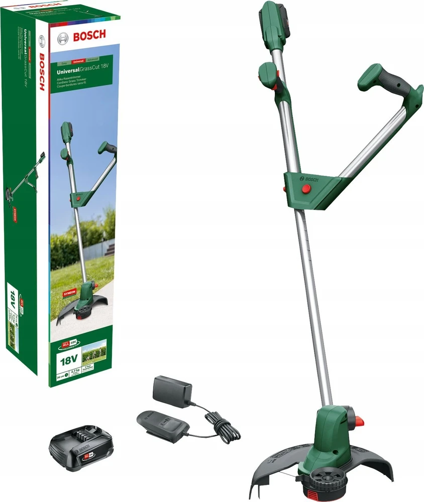 Bosch Akumuliatorinė žoliapjovė UniversalGrassCut 18V-260 2x2.0Ah