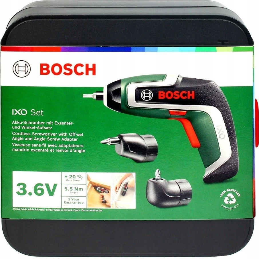 Akumuliatorinis suktuvas Bosch IXO 7, Su 2 adapteriais