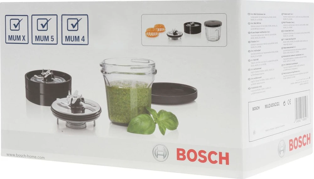 Bosch priedas: MUZ45XCG1 Trifunkcis grūstuvas / smulkintuvas