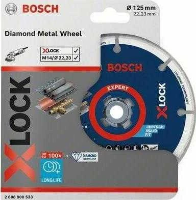 Bosch X-LOCK deimantas metalui 125mm