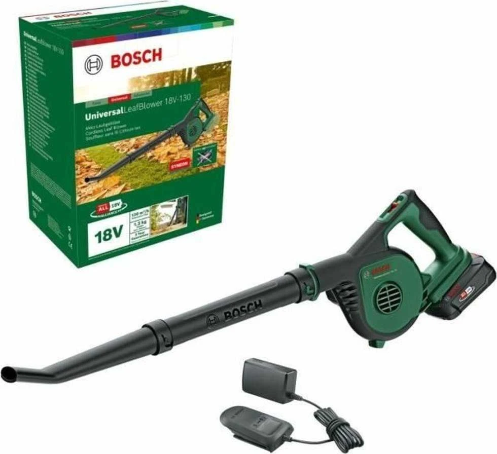 Lapų pūstuvas Bosch UniversalLeafBlower, 18V-130, (1x2,5Ah)