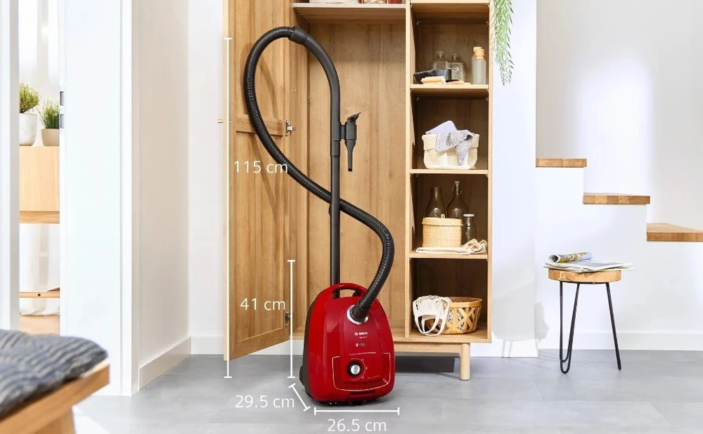 Dulkių siurblys Bosch BGD38RD1H 4 serija, raudonas
