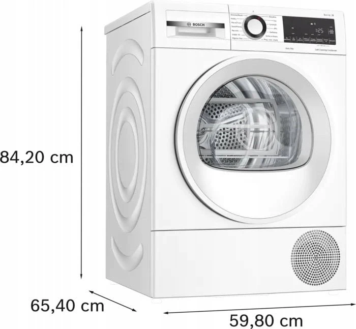 Džiovyklė su šilumos siurbliu Bosch WQG145APPL, 9 kg