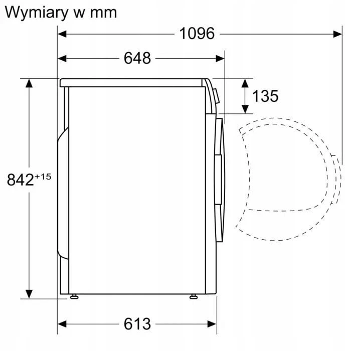 Džiovyklė su šilumos siurbliu Bosch WQG145APPL, 9 kg