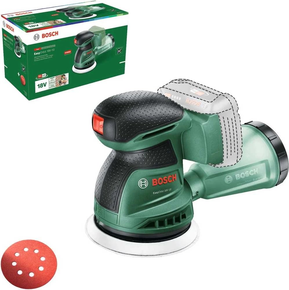 Bosch EasyOrbit 18V-10 be akumuliatoriaus ir kroviklio Ekscentrinis šlifuoklis