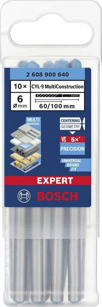 Bosch Kietlyd.univers.grąžtas 6x60x100 mm, 10 vnt.