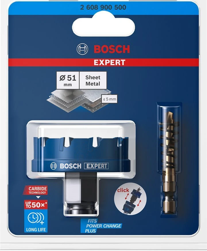Bosch Karbido pjovimo karūna Sheet Metal PC Plus 51mm