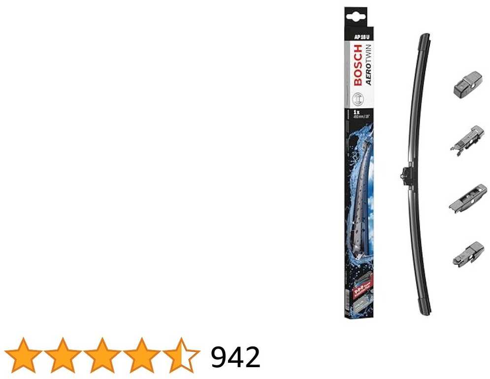 Bosch BOSCH berėmės automobilio valytuvo galvutės, 450 mm, 4 tvirtinimo adapteriai
