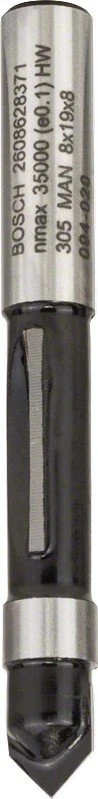 Bosch Tiesi freza HM L=19 mm, aukštis 8 mm