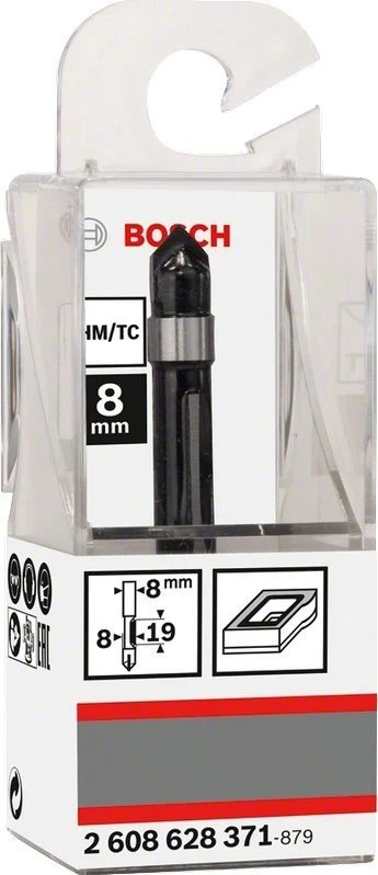 Bosch Tiesi freza HM L=19 mm, aukštis 8 mm