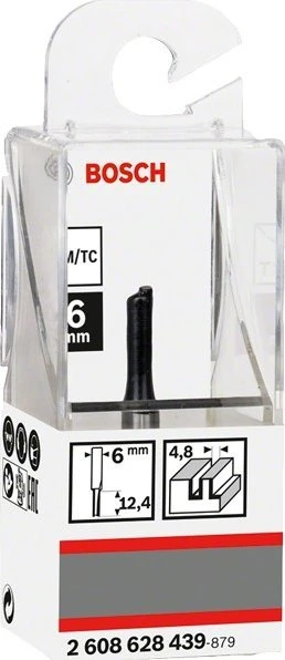 Bosch Išdrožų frezos 6 mm D1 4,8 mm, L 12,4mm,G51mm