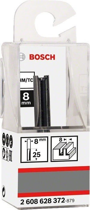 Bosch Pirštinė freza HM B=8 mm, l=25 mm,kotas 8mm