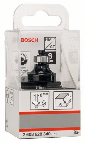 Bosch Suapvalinimo freza HM R=6 mm, dvipusė