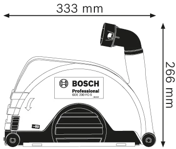 Bosch Apsauginis gaubtas GDE 230 FC-S