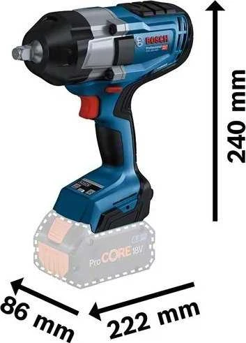 Smūginis veržliasūkis Bosch GDS 18V-1000; 18 V; 2x5,0 Ah akum.