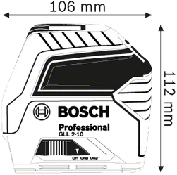 Linijinis lazerinis nivelyras Bosch GLL 2-10 PROFESSIONAL