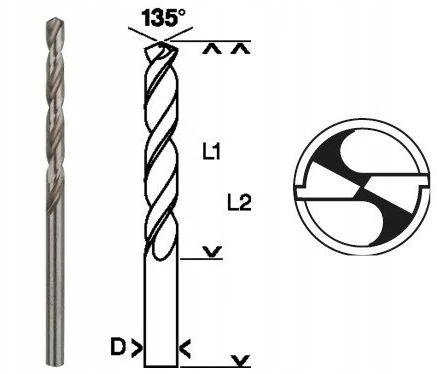 Grąžtas Bosch HSS-G grąžtai metalui 9,0mm, 1 vnt.