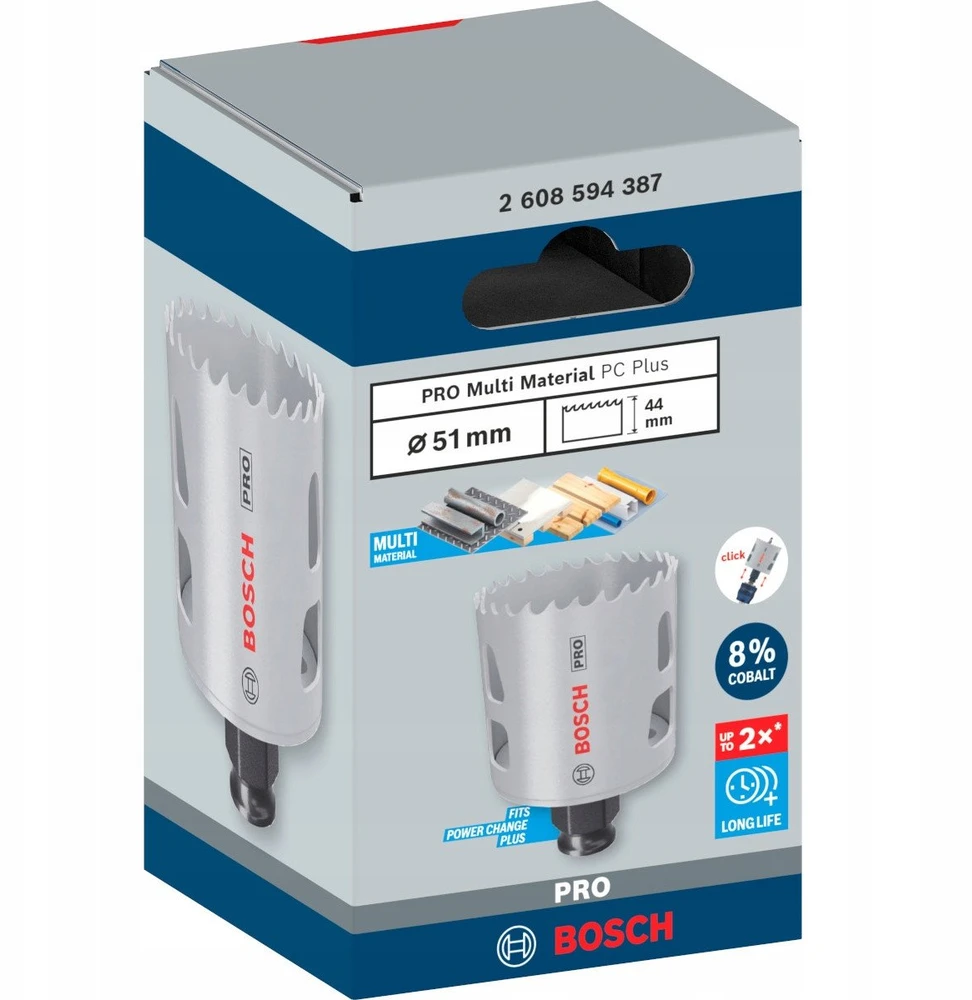 Bosch 51 mm ręž.karūna PRO PC Plus Multi Material