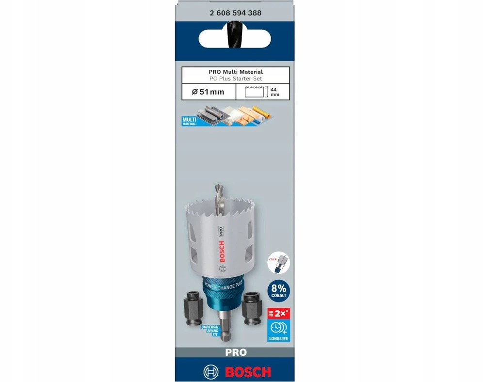 Bosch Adapteris su centr.grąžtu PC HEX 51mm