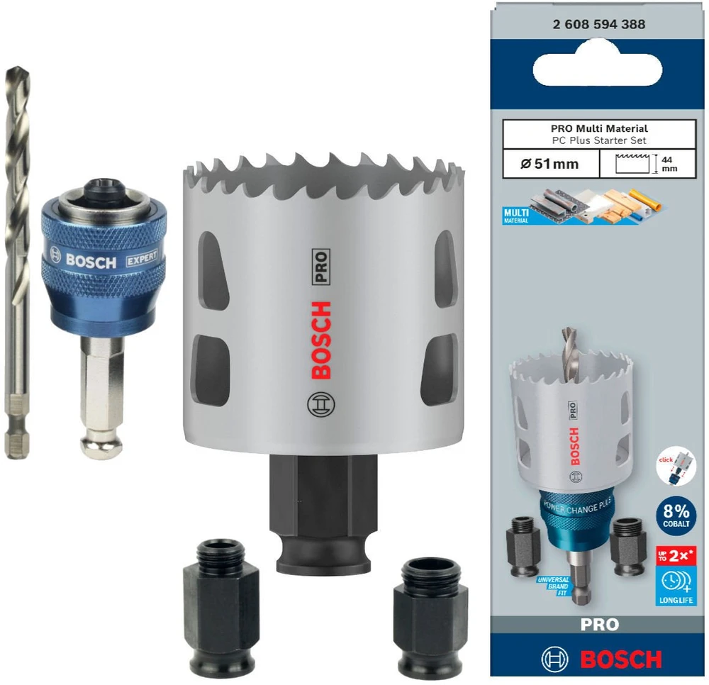 Bosch Adapteris su centr.grąžtu PC HEX 51mm