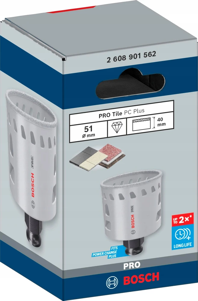 Bosch Gręžimo karūnėlė 51mm kietoms plytelems