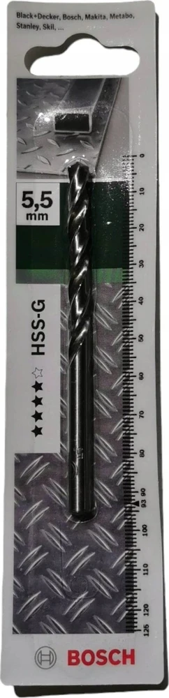 Grąžtas Bosch gręžtuvas Bosch METALBOR HSS-G Ø5.5X57X93MM 118GR