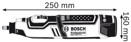 Akumuliatorinis rotacinis įrankis Bosch GRO 12V-35 PROFESSIONAL, be akumuliatoriaus ir kroviklio