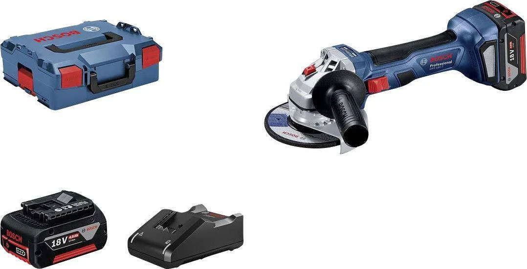 Bosch Akumuliatorinis kampinis šlifuoklis GWS 18V-7, 2x4.0Ah, GAL 18V-40