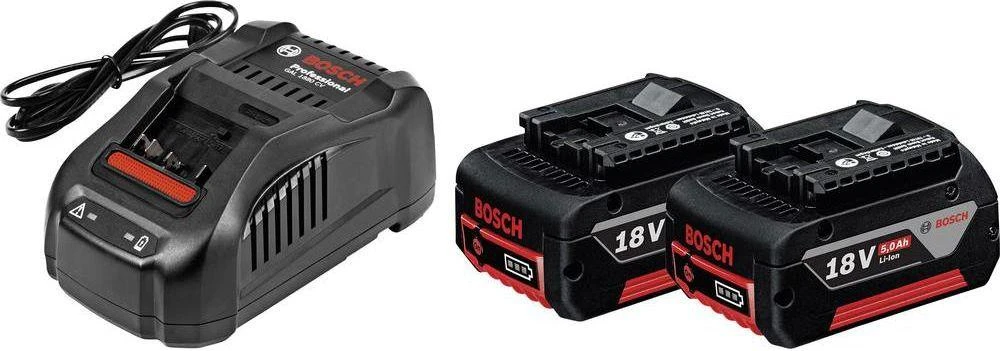 Bosch rinkinys akumuliatoriai GBA 18 V-Li 2x5,0 Ah + kroviklis GAL 1880 CV