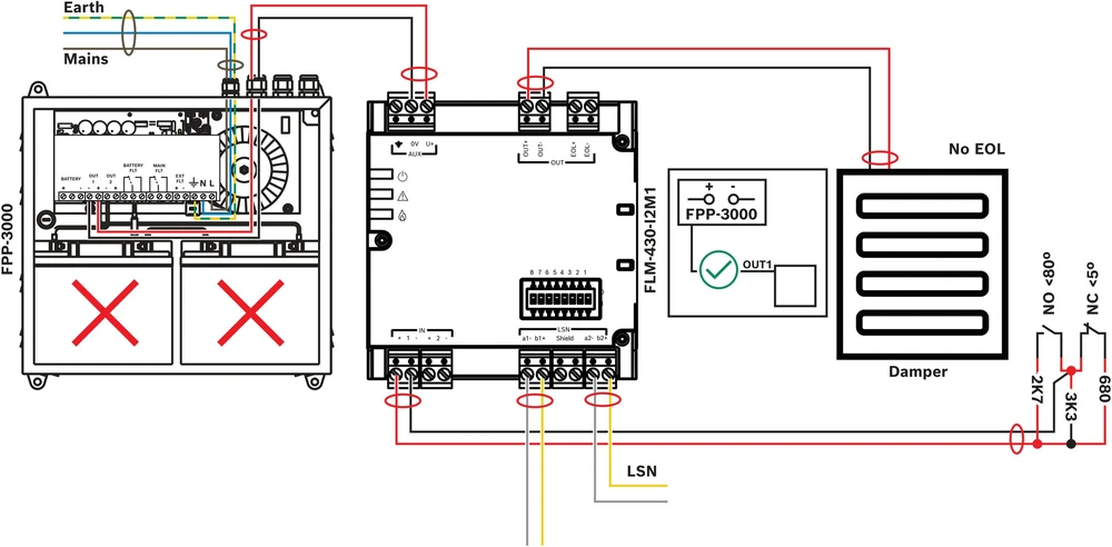 Bosch IO sąsajos modulis – 2 įėjimai, 1 išėjimas (FLM-430-I2M1)