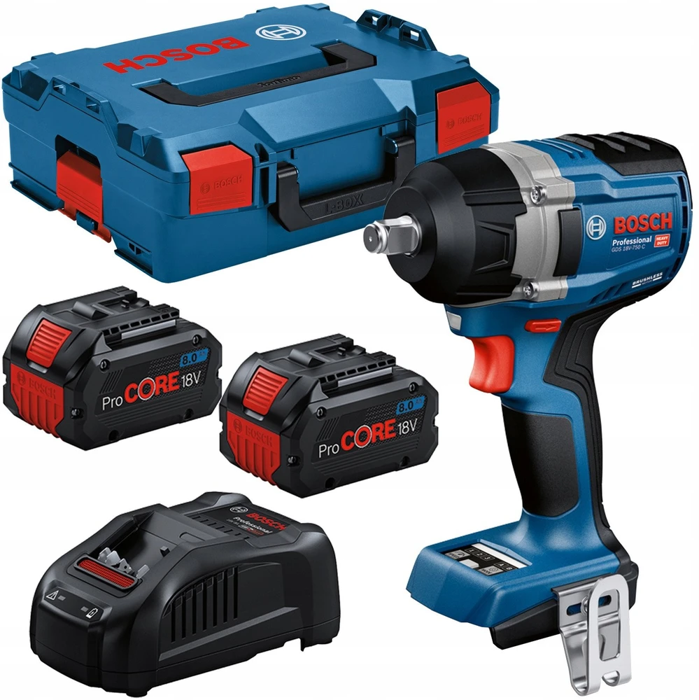 Bosch GDS 18V-750 C 2x8.0Ah PC GAL1880CV CoMo LB