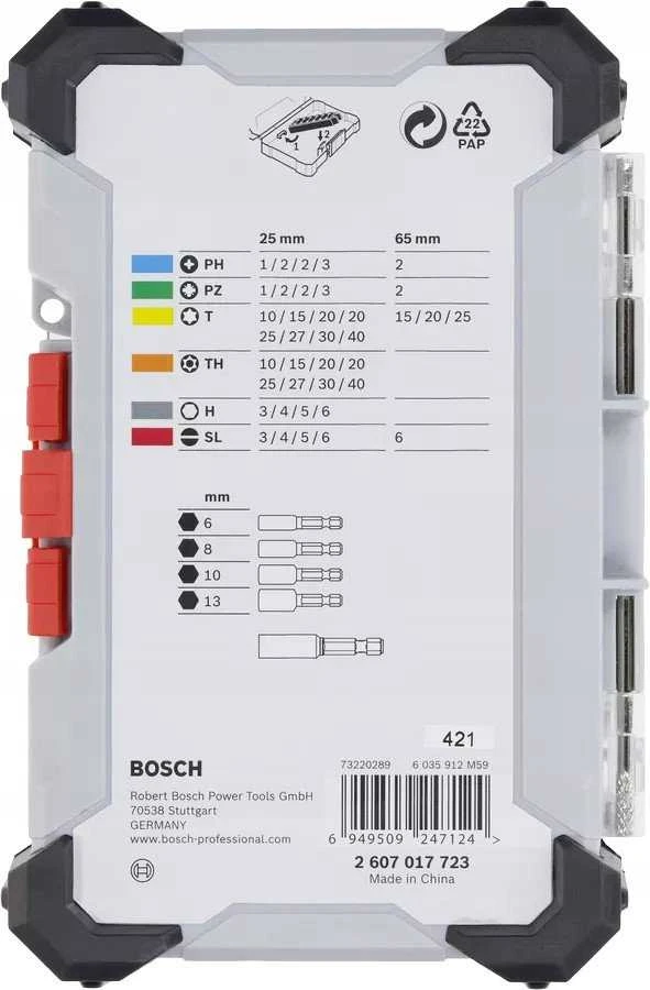 Grąžtas Bosch 43 dalių komplektas antgal. displ.