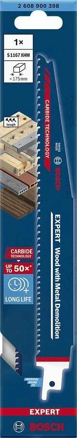Bosch 3 pjūklo geležtės S1167XHM Wood&Metal Demol