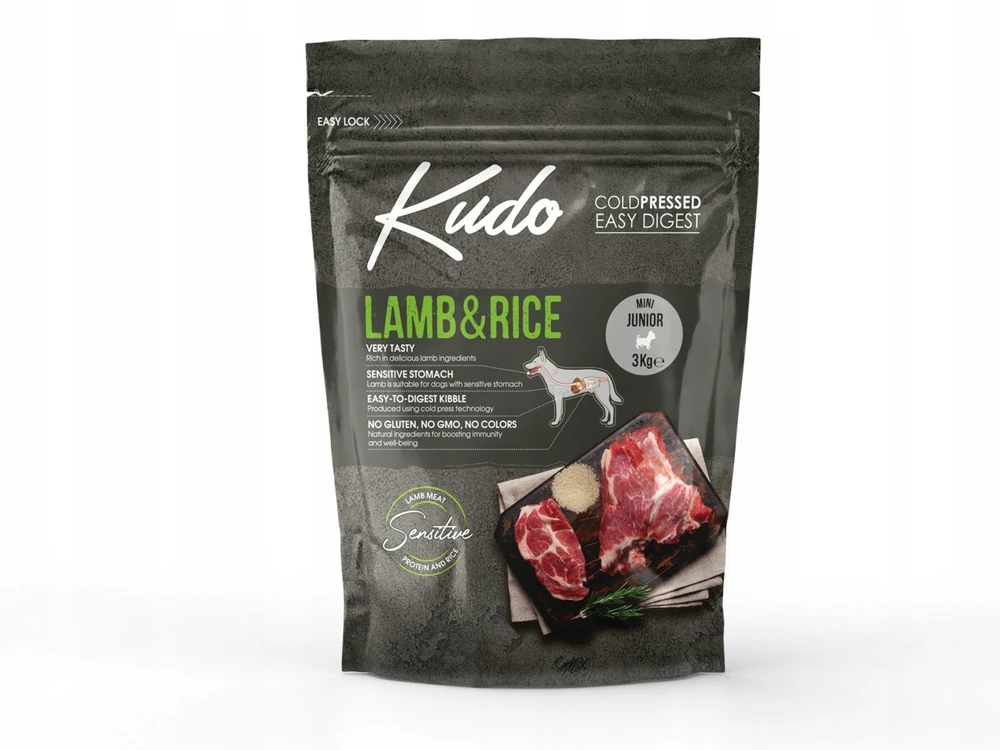 Danube Petfoods Bosch Tiernahrung Kudo su ėriena ir ryžiais Mini Junior 3kg