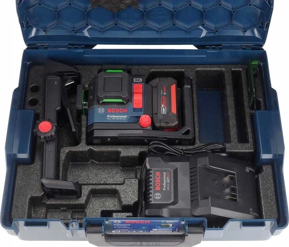Bosch GLL 18V-120-33 CG, 35 m, 0,3 mm/m, 4°, 120 m, 3 s, horizontaliai/vertikaliai