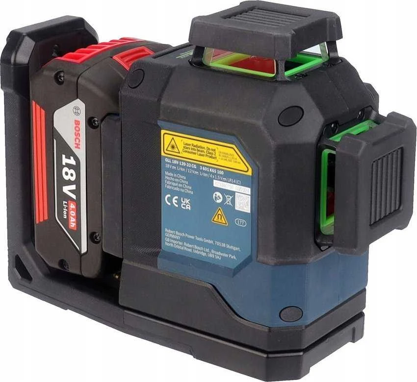 Bosch GLL 18V-120-33 CG, 35 m, 0,3 mm/m, 4°, 120 m, 3 s, horizontaliai/vertikaliai