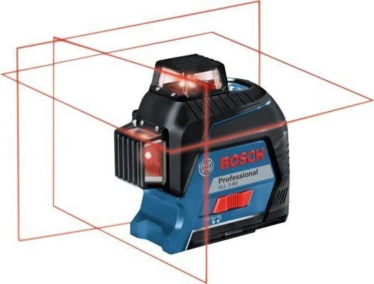Bosch plokštuminis lazeris GLL 3-80 raudonas 30 m