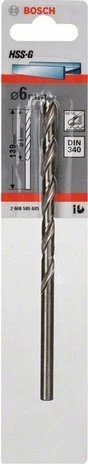 Bosch HSS-G grąžtas metalui 6,0x139 mm, 1vnt.