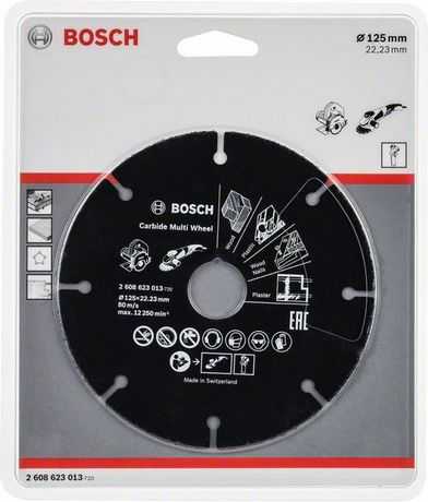  Bosch Pjovimo diskas medienai 125 x 1 x 22,23 mm
