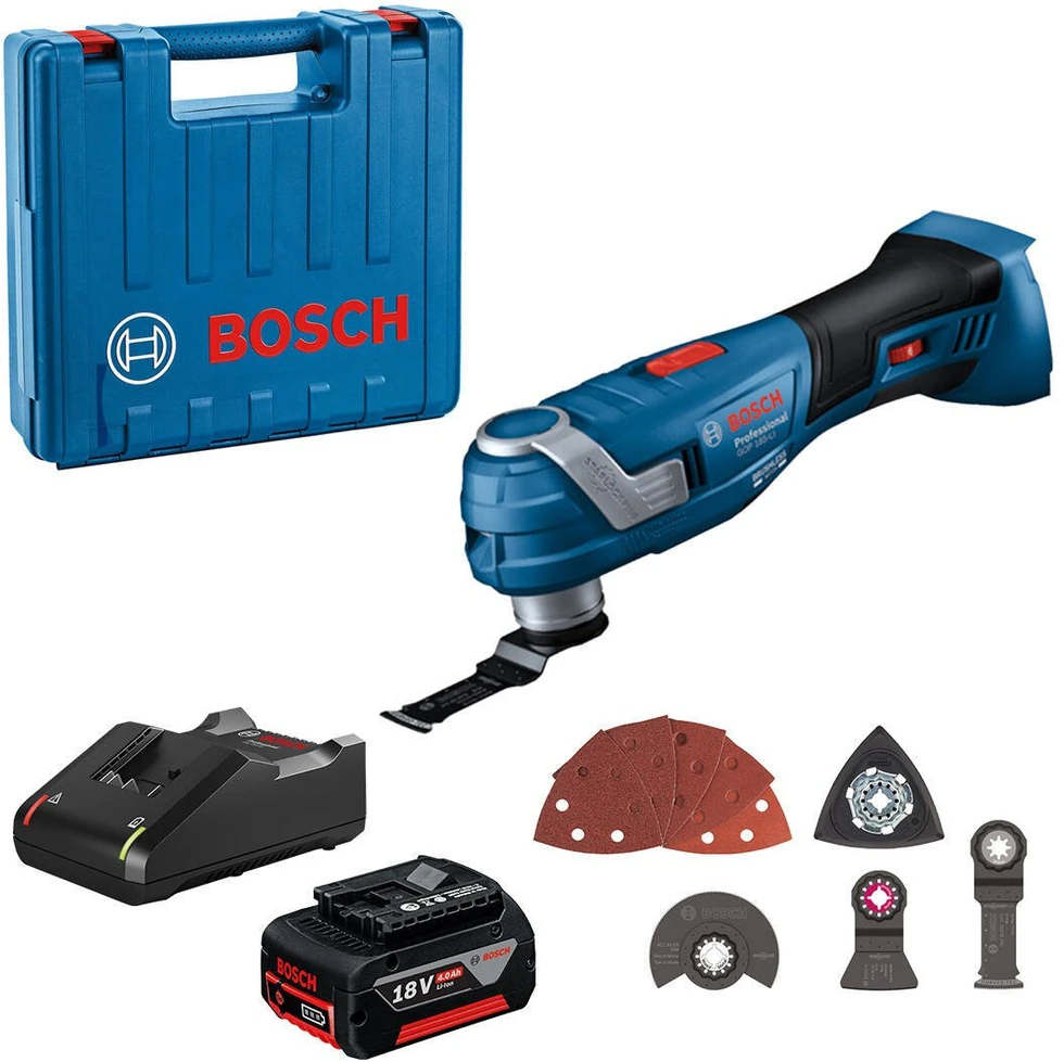 Daugiafunkcinis įrankis Bosch GOP 185-LI PROFESSIONAL; 18 V; 1x4,0 Ah akum.