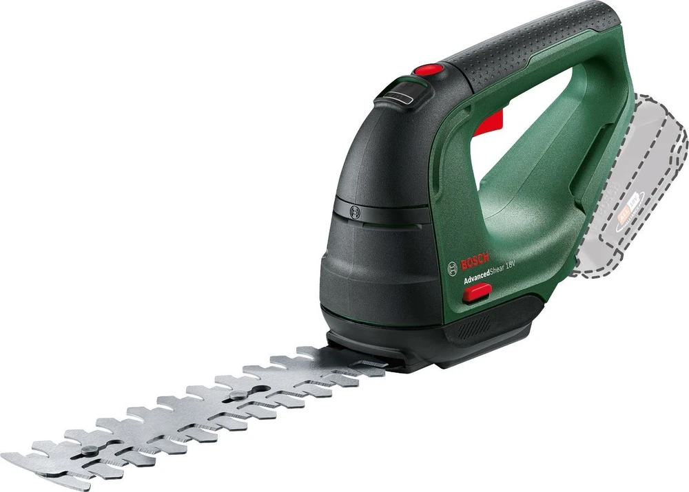 Krūmų ir žolės akumuliatorinių žirkių rinkinys Bosch Advanced Shear 18V-10 Be akumuliatoriaus ir kroviklio