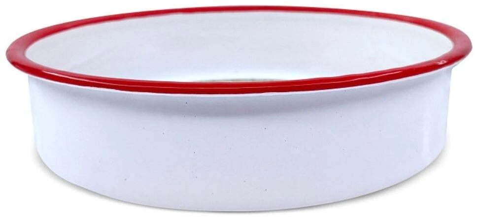 Apvali emaliuota kepimo forma Oliver Voltz 5V1222KR28, 28×6,0 cm, balta