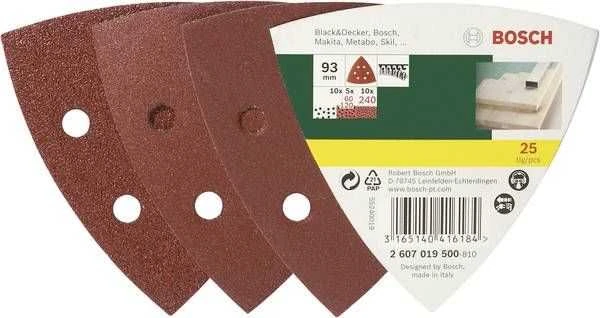 Bosch Delta Šlif.pop. rinkinys 25 vnt.,K60-K240