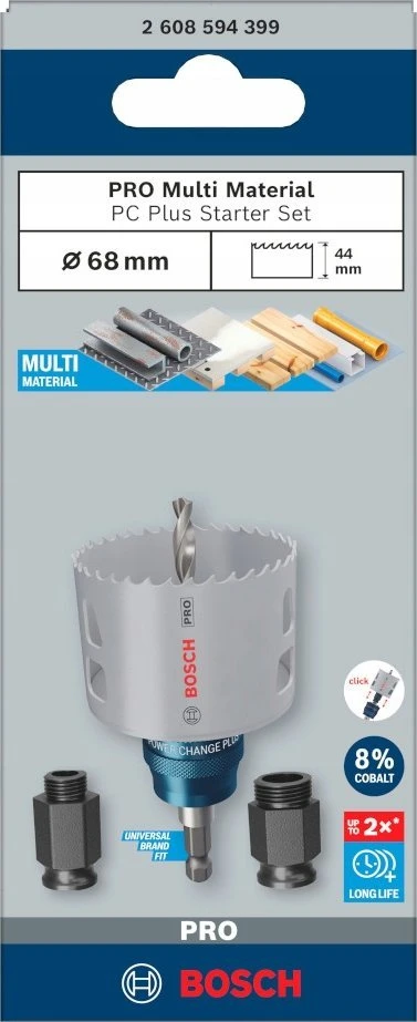 Bosch Adapteris su centr.grąžtu PC HEX 68mm
