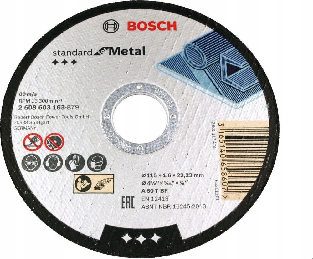 Bosch Pjov.diskas Standard 115x22x1.6 mm