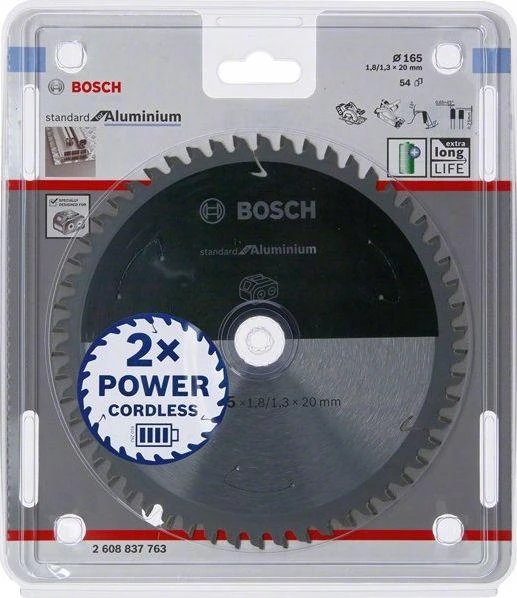 BOSCH STANDARTINIS Pjūklas ALU 165x20x54 su ACCU
