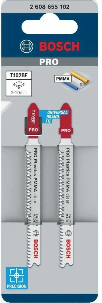 Bosch PRO siaurapj. pjūkleliai T102BF 2 vnt.