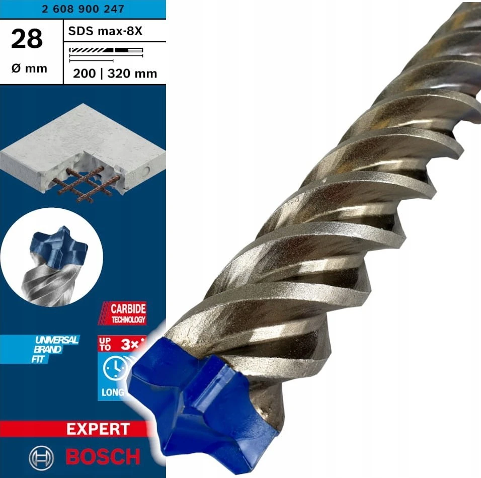 Bosch SDS-max-8X grąžtas 28 x 200 x 320 mm
