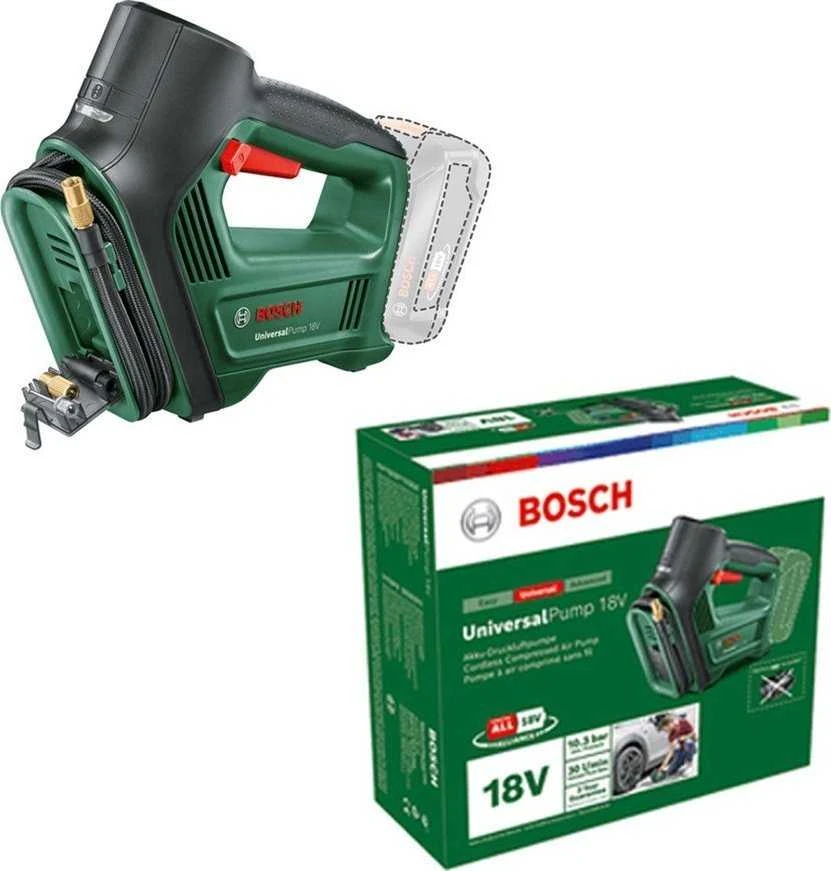 Akumuliatorinis oro pompa Bosch UniversalPump 18V be akumuliatoriaus ir kroviklio