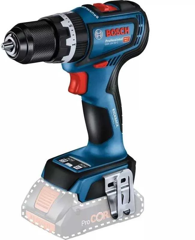 Bosch GSB 18V-90 C be akumuliatoriaus ir kroviklio, dėžutė